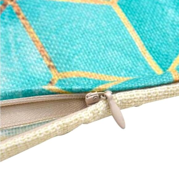 Set of 4 Pillow Covers 2 Bird and Floral Patterns and 2 Geometric Pattern - Picture 5 of 5